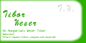 tibor weser business card